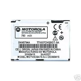 NEW Motorola Standard Capacity Lithium-Ion Battery 780 mAh This Battery is a Factory Original Battery, Designed And Built Specifically For The Motorola RAZR V3,V3a, V3C, V3M Cell Phone Models