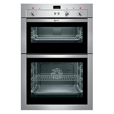 NEFF Series 1 Circotherm Main oven, conventional 2nd oven with grill (Stainless steel) U14M42N0GB