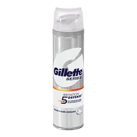 Gillette - 84861371 - S�ries Mousse � Raser - Irritation D�fense Apaisant - 250 ml - Lot de 2