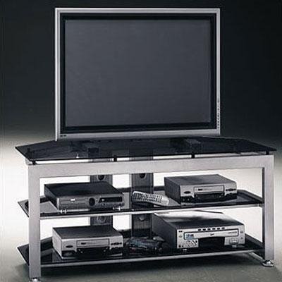 Bush Furniture VS74377-03 Satin Chrome Universal TV VCR Video Base