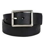 Mens New Genuine Leather Black Punch Hole Belt 1.5 Inches By Landes