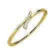 14K Yellow Gold Diamond Journey Bangle Bracelet - 0.25 Ct.