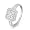 10KT White Gold Baguette and Round Diamond Sqaure Fashion Ring (1/3 cttw)