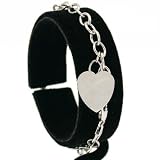 14K White Gold Heart Charm Bracelet Love Jewelry 7