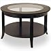 Winsome Genoa Round Wood Coffee Table with Glass Top