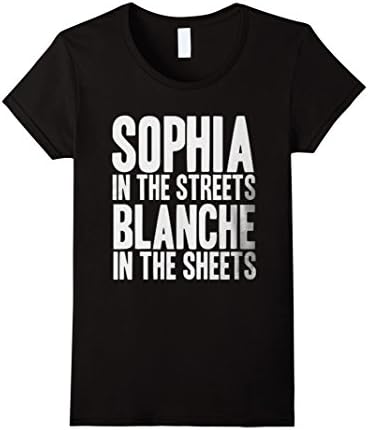 Women's Sophia in the streets Blanche in the sheets T-shirt  Medium Black