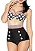 Surenow Cutest Retro Swimsuit Swimwear Vintage Push Up High Waist Bikini Set Stripe