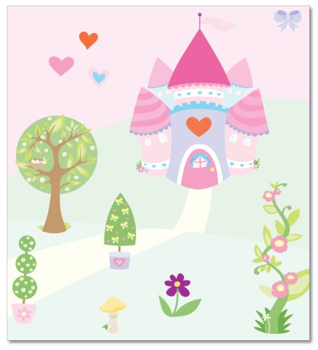 FunToSee Princess Wandsticker f&uuml;r Kinderzimmer, Cupcake Castle, 2er-Set