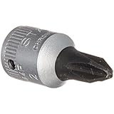 Stahlwille 44P-2 Steel Phillips Stubby Screwdriver Socket, 1/4" Drive, 2 PH Size, 28mm Length