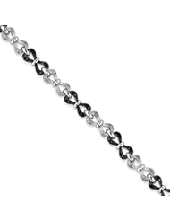 Sterling Silver Black & White Diamond Bracelet