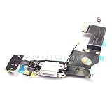 ePartSolution- iPhone 5S White Charger Charging Port Dock Connector Flex Cable USB Port Charging Port USA Seller
