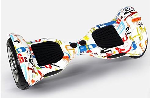 Street Edition Larger 10 Inch Air Tires Outdoor Electric Scooter Hoverboard Hawk Rider (white multi)