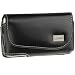 BLACK FLIP HORIZONTAL LEATHER POUCH WITH BELT CLIP AND BELT LOOP FOR APPLE IPHONE ITOUCH IPHONE 3G /