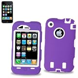 New Fashionable Perfect Fit Gummy Protector Skin Cover (Faceplate/Snap On) Cell Phone Case for Apple iPhone 3G 8GB 16GB / 3GS 16GB 32GB AT&T - Purple
