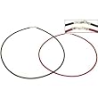 Rubber Cord Necklaces 16" & 18" 2Pcs