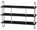 Oval Wall Mount Media Shelf 21.75"hx28.25"w Silver/black