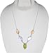 Chain Necklace Sterling Silver with Colorful Shells in Yellowish, Green, Pink & Orange 17.5 inches (ngnklc099)