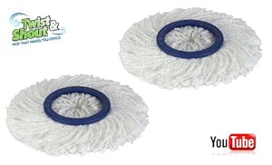 Twist and Shout Mop - 2 Replacement Mop Heads