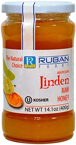 Ruban 100% Raw Linden Honey Pure Unprocessed Kosher (14.1 oz., Glass Jar)