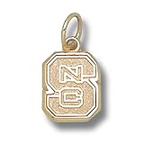 North Carolina State S NC 3/8 Pendant (Gold Plated)