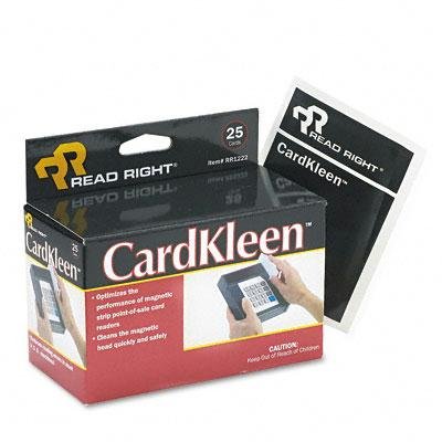 New Read Right Cardkleen Presaturated Magnetic Head Cleaning Cards 25/Box Nonabrasive