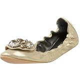 Wanted Women's Ruby Flat,Gold,9 M US