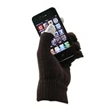 Magic texting glove with conductive yarn finger tips for iPhone, iPad and all touch screen devices, Black