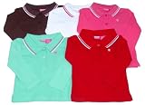Girls' Long Sleeve Solid Polo