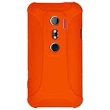 Amzer AMZ91187 Silicone Skin Jelly Case for HTC EVO 3D - Orange - 1 Pack -  ....