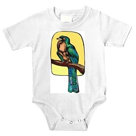 Onesie with perch, bird, animal