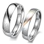 KONOV Jewelry Mens Womens Hearte Stainless Steel Promise Ring "Real Love" Couples Wedding Bands