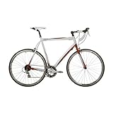 Giordano Libero 1.6 White/Red Men's Road Bike-700c (25-Inch Frame)