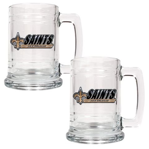 New Orleans Saints Set of 2 Beer Mugs