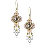 Miguel Ases Pink Clover Swarovski 14k Gold Fil