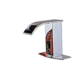 Rozin 流し台 浴室 トイレ用 じゃぐち クロムめっき シングル冷水 蛇口 自動センサーの蛇口