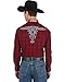 Wrangler Men's Logo Pbr Red Black Long Sleeve Shirt