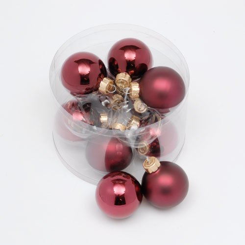 Cassis Red Glass Baubles