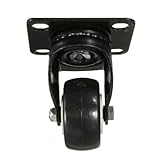 家具キャスター，SODIAL(R) 4個ヘビーデューティ200キロの50ミリメートルスイベルキャスターホイールトロリー家具キャスターゴム