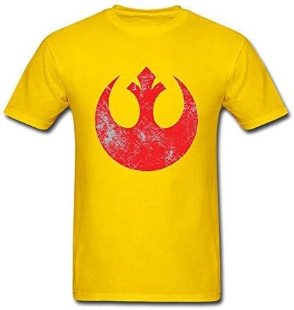 Hohon Designed Trendy NYC Star Wars Old Rebel Alliance T-shirt for Man Yellow M