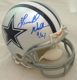 Herschel Walker Autographed/Hand Signed Dallas Cowboys Mini Helmet