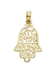 14k Yellow Gold Chamseh Pendant. Metal Wt- 0.67g