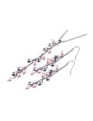 Nickel Free Sterling Silver Pendant & Earring Sets Multi Pearl Hanging Set