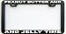 FUNNY HUMOR GIFT PEANUT BUTTER AND JELLY TIME WT LICENSE PLATE FRAME