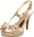 Nine West Women's Darlin Slingback Sandal,Light Gold Satin,7.5 M US
