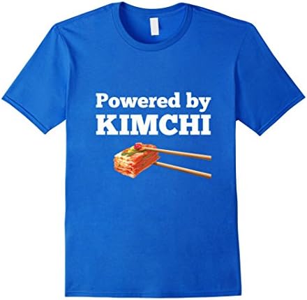 Men's Korea, Korean - Powered By Kimchi - T Shirt XL Royal Blue
