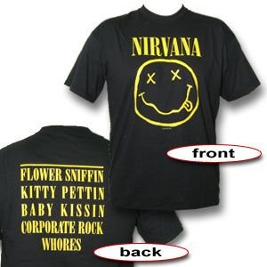 Nirvana Smile Band T-Shirt, schwarz