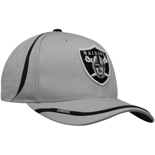 NFL Men's End Zone Structured Adjustable Hat - ND92Z (Oakland Raiders, One Size Fits All)