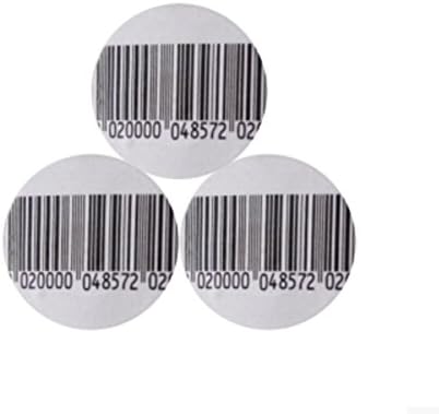 Aoneso 10Rolls-10000pcs EAS 8.2MHz Checkpoint Compatible Label RF Tags Anti-theft Round Barcode Fake Soft Labels (Diameter: 1.57 inches)