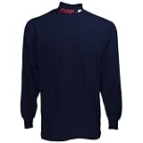 Majestic Cleveland Indians Navy Blue Mock Turtle Neck Long Sleeve T-shirt