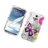 For Samsung GALAXY Note 2 II N7100 L900 I605 I317 T889 Case Two Pink Butterflies